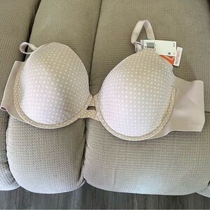 Warner's Light Pink Polka Dot Bra